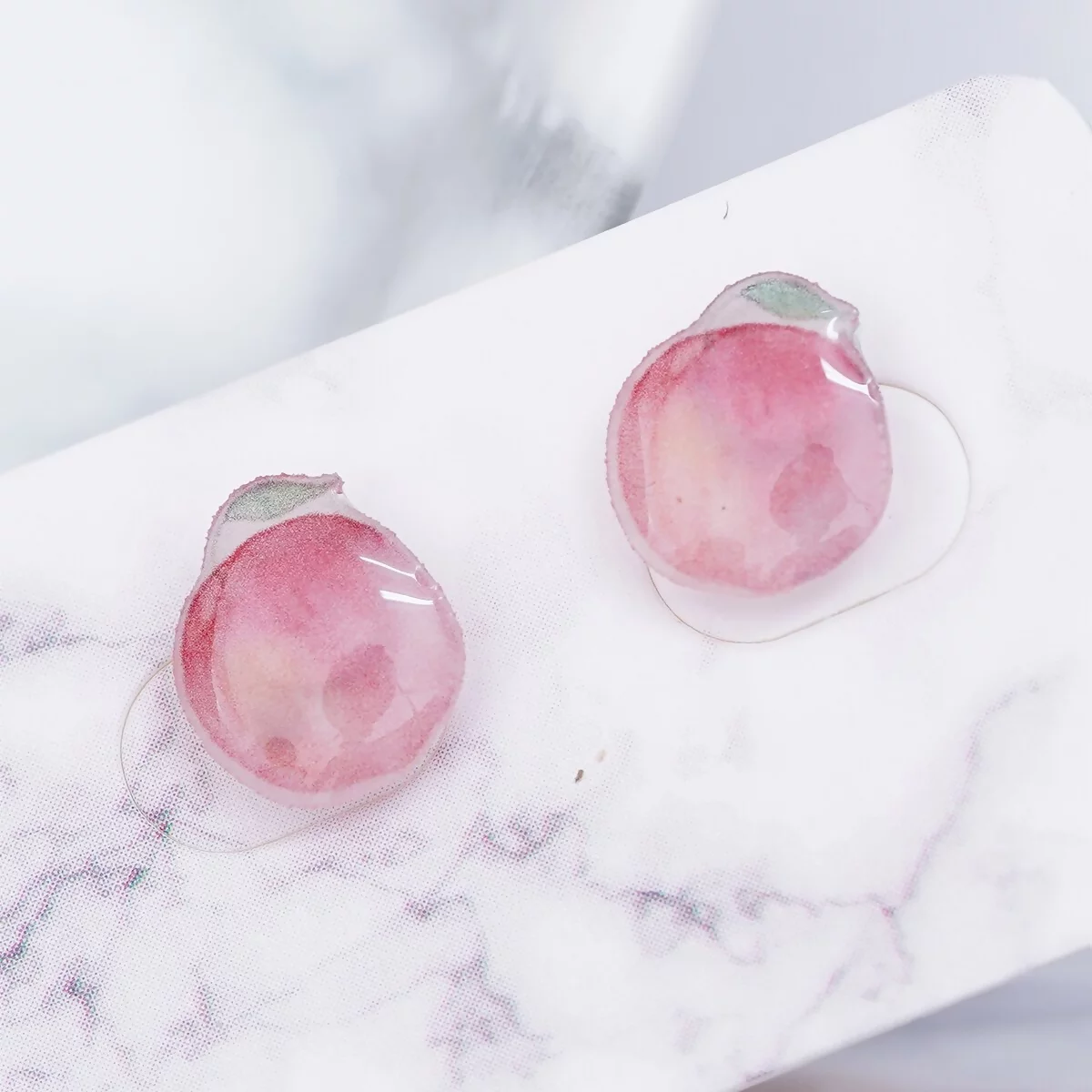 水蜜桃×磁吸耳夾/口罩裝飾小物-第4張