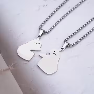 316鋼飾×貼貼小可愛×姐妹閨蜜情侶項鍊組